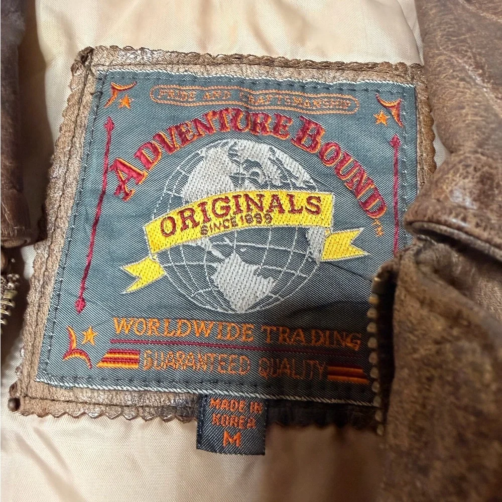 Adventure Bound vintage leather jacket size-M